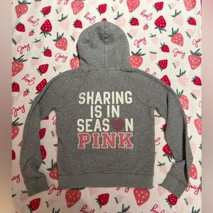 Victoria’s Secret PINK Grey Glitter Dog Hoodie